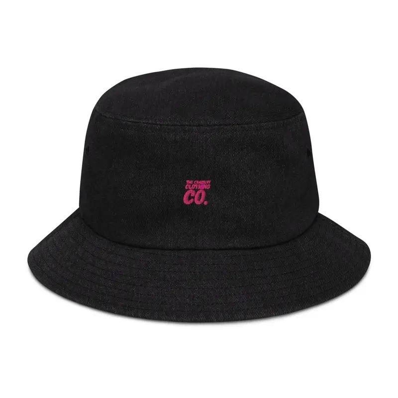 Pink Denim “Stamp” Bucket Hat